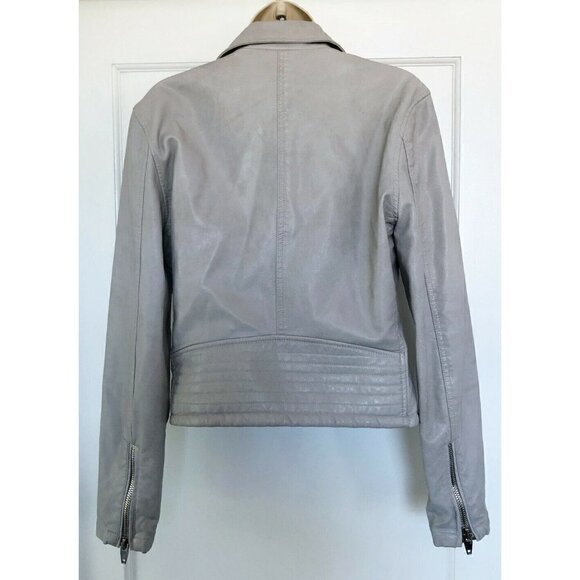 BLANKNYC Faux Leather Moto Jacket In Gray (Never Too Much) Womans Sz Medium - Picture 4 of 11